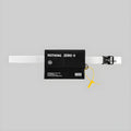 Black strap card pouch with front logo patch and adjustable strap