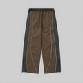 Reflective stripe trousers with elastic waistband and vertical reflective stripes down legs