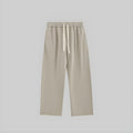 Apricot heavyweight straight trousers with elastic waistband and adjustable drawstring